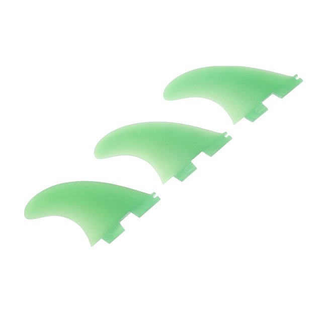 Surfing Fin Set, Fine Manufacturing Safe and Stable Sturdy Lightweight Surfboard Thruster Fins 3PCS Fiberglass Material for FCS1 Surfboards Dark Blue,Green