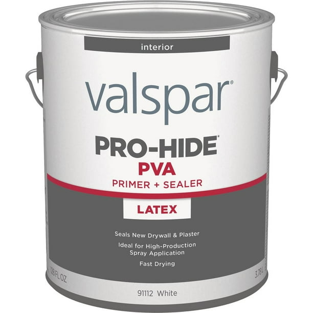 Valspar ProHide PVA Interior Latex Drywall Primer, White, 1 Gal
