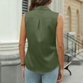 thumbnail image 7 of TaTaai Womens Casual Tops Sleeveless Slim Fit Collared Solid Vest for Daily Work Wear Gift, 7 of 7
