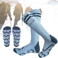 thumbnail image 6 of Yucurem Electric Heating Thermal Socks Battery Powered Winter Socks for Men Women (Grey), 6 of 6