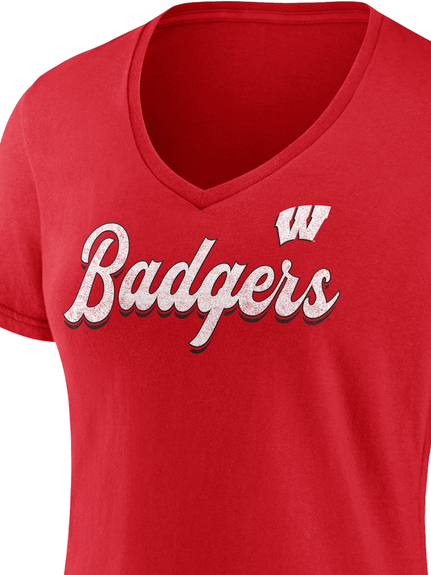 NCAA Wisconsin Badgers Women's Cotton Red Short Sleeve T-Shirt