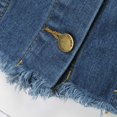 thumbnail image 4 of Vedolay Coats Womens Oversized Fringe Jean Jacket Long Sleeve Denim Jackets,Dark Blue L, 4 of 5