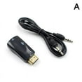 thumbnail image 1 of HDMI-compatible Male to VGA Female Jack Video Cable Adapter Audio Converter, 1 of 8