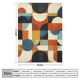 thumbnail image 4 of ONETECH Mid Century Modern Throw Blanket | Fuzzy, Soft, Warm, Cozy, Reversible Blanke Retro Orange Blue Abstract Geometry Blanket for Bed Couch Sofa Chair Travel, 4 of 6