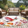 thumbnail image 4 of Round Rugs 7Ft, Spring Floral Round Area Rug Washable Indoor Throw Carpet, Summer Botanical Birds Colorful Flowers Large Non Slip Circle Rug for Dining Room Playroom Home Decor Aesthetic, 4 of 8