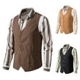 thumbnail image 1 of Spring And Summer New Wholesale Men's Vest Solid Color European Size Single-Breasted V-Neck Retro Vest Men's Vest, 1 of 3