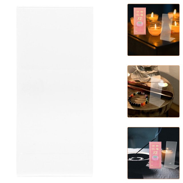 BRIGHTFUFU 3 Pcs Clear Table Tent Holder Acrylic Stand For Spiritual Settings At Home
