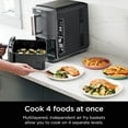 thumbnail image 4 of DoubleStack XL 2-Basket Air Fryer, Smart Cook System, DoubleStack Technology Cooks 4 Foods at Once, 10 QT, 6-in-1, Air Fry, Broil, Bake, Easy Meals, Easy Clean, Grey, 4 of 8