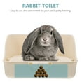 thumbnail image 2 of CIMAXIC Rabbit Litter Box Pet Toilet Potty Trainer Corner Small Animals Litter Box,11.22"X9.25"X6.1", 2 of 5