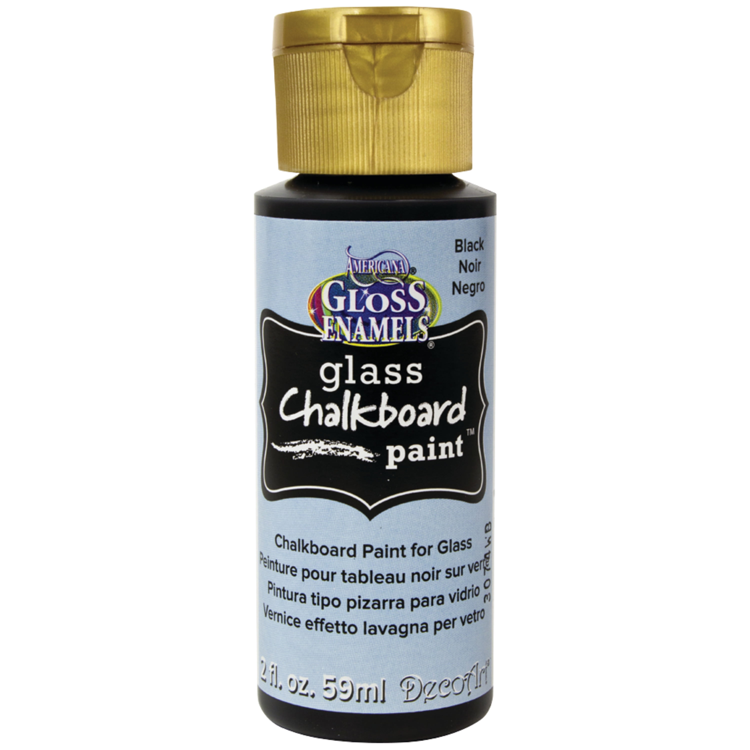 DecoArt Gloss Enamels Glass Chalkboard Paint 2 oz.
