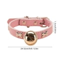 thumbnail image 3 of Collar con cascabeles rojos y banda ajustable para perros pequeños, osos de peluche y gatos. Accesorios y joyería para perros. Collar con cascabel de PU., 3 of 6