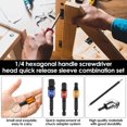 thumbnail image 3 of HUGFEGWE 12PCS Bit Holders 1/4 Socket Quick Release Bit Holder Hex Shank Screwdriver Bit Holder for Impact Driver Drill Bit Keychain Extension Bar for Tools & Home Improvement Gift (12PCS-A), 3 of 7
