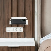 LOLIPPYY Universal Projector Mount Shelf in White Metal for Home with Adjustable Viewing Angles