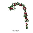thumbnail image 3 of Table Decor,Rose Wreath 68.9in Rose Climber Wreath with Leaves Suitable for Room Party Office indoor and Outdoor Decoration,Red, 3 of 6