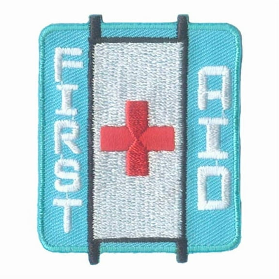12 pieces 2" Custom Activity Scouts Applique Fun Patches - First Aid (Stretcher) Patch