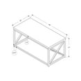 thumbnail image 2 of Monarch Specialties Coffee Table, Accent, Cocktail, Rectangular, Living Room, 44"l, Metal, Laminate, Natural, Chrome, Contemporary, Modern, 2 of 2