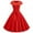 Red, variant on Winedresses For Women Print Round Neck Christmas Dresses For Women 2023 Women Vintage Short Sleeve Swing 50S Housewife Casual Evening Party Prom Dress