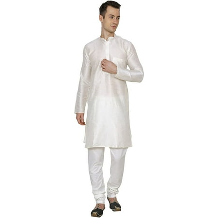 

Royal Kurta Men s Silk Blend Solid Kurta Pyjama Beige