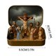 thumbnail image 3 of Mini Nacimiento | Figuritas de la Sagrada Familia Navidad de Bolsillo | Decoración religiosa, miniaturas de resina, lata de regalo de viaje, caja de exposición de estrellas, multicolor, 3,74 pulgadas, 3 of 7