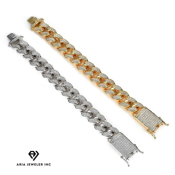 14K Bonded Gold Bling Gold Bracelet With Keylock P30 by Artisan Jeweler