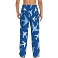 thumbnail image 3 of Daiia Airplanes in the Sky Men's Sleep Pant with Pockets and Drawstring,Pajama Pants-Small, 3 of 9