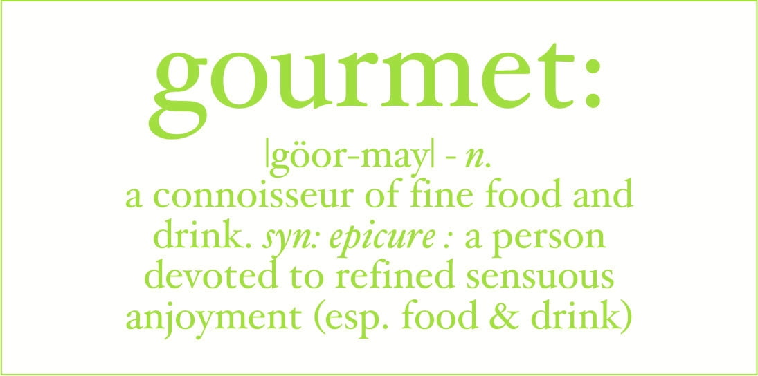 Gourmet Definition Vinyl Decal Small Lime