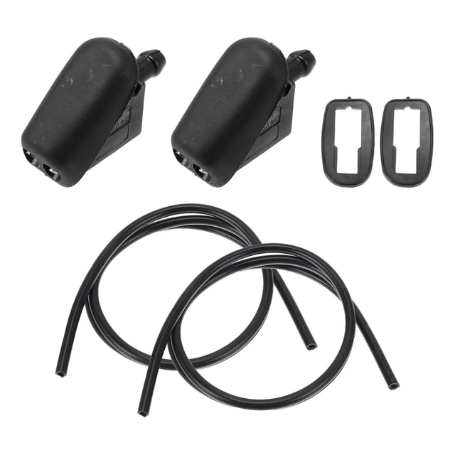 Kit de Boquillas de Lavaparabrisas para Ford Fiesta 01-07 Boquillas de Rociado de Parabrisas Jet Limpiaparabrisas No.1442176 2 Pcs Juntas 2 Pcs 1 Metro Manguera