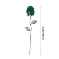 thumbnail image 3 of Hvmvliv Natural Crystal Semi Gemstone Rose Decoration - Handcrafted Valentine's Day Wedding Gift for Romantic Occasions and Keepsakes Green, 3 of 7