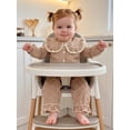 thumbnail image 6 of RUINIXCW Toddler Baby Girl Fall Spring Clothes Infant Baby Girls Plaid Gingham 2 Piece Outfit Ruffled Doll Collar Long Sleeve Button Down Shirt Tops with Long Pants 2Pcs Clothing Set, 6 of 9
