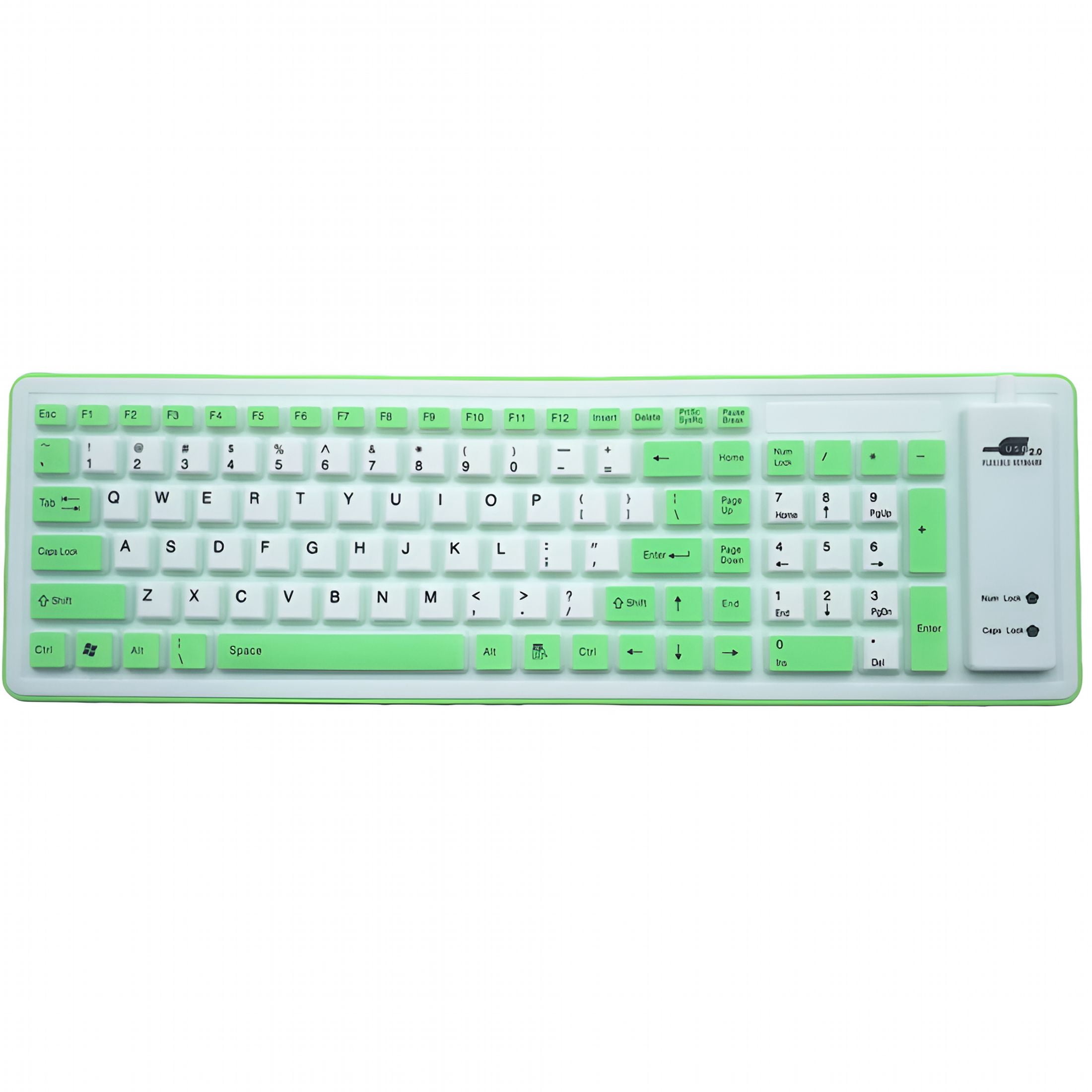GJX 103 Keys Foldable Waterproof Dustproof Soft Silicone Gaming Wired Keyboard for Laptop/Computer