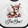 thumbnail image 4 of Inktastic 1st Birthday Cottagecore Baby Girl Deer Girls Baby Bib, 4 of 4