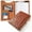 Brown, variant on Embossed Floral PU Leather A4 Zippered Portfolio Organizer, 3 Ring Binder Business Padfolio with Writing Notepad, fits A4 Document and 9.7" Tablet, Professional Pad Case for Office Meeting