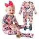 thumbnail image 1 of Pijama elegante de viscosa con forma de cacahuete para bebé, bambú, niña de 3 a 6 m, 1 of 7