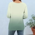thumbnail image 6 of Charella 3/4 Sleeve Tops for Women Summer Dressy Casual Button down Crew Neck Shirts Floral Printed Loose Fit Tunic Blouses (2XL, Mint Green), 6 of 7