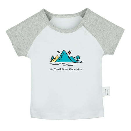 

iDzn Kid You ll Move Mountains Funny T shirt For Baby Newborn Babies T-shirts Infant Tops 0-24M Kids Graphic Tees Clothing (Short Gray Raglan T-shirt 6-12 Months)