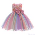 thumbnail image 2 of Fozruso Dress for Girls Gown Princess Tulle Bowknot Birthday Girls Dress Wedding Paillette Party Kids Girls Dress&Skirt Sizes 12-18 Months(Pink), 2 of 3