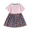 thumbnail image 3 of AJZIOJIRO Robe Décontractée pour Filles 3-8 Ans pour Bébé Été Col Rond Robe Ample en Coton Imprimé Dessin Animé Mignon, 3 of 9