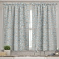 thumbnail image 2 of Ambesonne Retro Valance & Curtain, Vintage Hipster Glasses, 55"x45", Pale Blue Tan White, 2 of 6