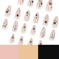 thumbnail image 4 of KUFptva Almond Press on Nails Glossy Fake Nails Stick on Nails in 12 Sizes 24Pcs French Nails Tips for Nails Art Decorations, 4 of 6