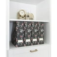 thumbnail image 5 of Blu Monaco Foldable Magazine File Holder with Gold Label Holder - Set of Cardboard Magazine Organizers and Storage - Floral and Black Magazine Holder - Magazine Organizer, 5 of 7