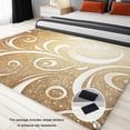 thumbnail image 4 of Area Rug 2x3 ft Accent Rug for Living Room Gold Sequin Pattern Indoor Floor Mat Soft Printed Carpet, Non Slip Floorcover Large Washable Rugs Kitchen Bedroom Dining Room, 4 of 7