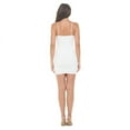 thumbnail image 3 of Off White Medium Size Women's Sleeveless Mini Cocktail Dress, Spaghetti Strap Bodycon Sexy Going Out Party, Trendy Spring Summer 2024, 3 of 6