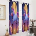 thumbnail image 3 of Unicorn Flying in Moonlit Sky Study Room Living Kitchen Bedroom For Blackout Curtain Printed 2 Panels, 3 of 6