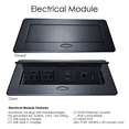thumbnail image 5 of 6 Person Conference Room Table Metal Base Boval Shape Electrical Unit, 5 of 8