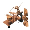 thumbnail image 3 of Escultura de viento de de viento con baterista, escultura artística para decoración de jardín, figura de percusionista steampunk de metal, Oro, 3 of 5