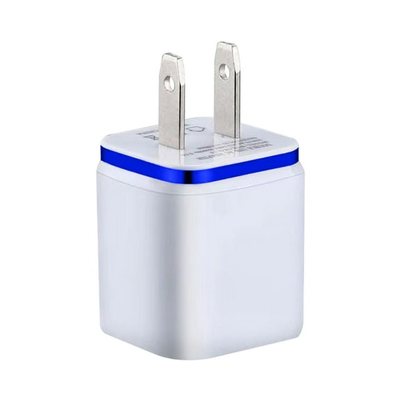Charger Block,USB Wall Charger,2.1A 5V Dual Port Cube Power Adapter Plug Block Charging Box Brick for Most Electronic Devices(Blue)