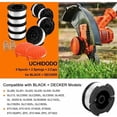 thumbnail image 2 of Autofeed String Trimmer Replacement Spool For Black + Decker, Fully Compatible String Trimmer Line With Auto Feed System, Professional Cnc Winding For Hassle-free Use, 2 of 5