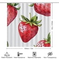 thumbnail image 2 of Watercolor Strawberry Seamless Pattern 4 Pcs Shower Curtain Set Bathroom Sets with Curtain Rug Toilet Cover And U Shaped Mat Gifts for Fruit Lovers Waterproof Personality Pattern Bath Curtain, 2 of 8
