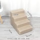 thumbnail image 3 of Escaleras antideslizantes de espuma de alta densidad para perros, sofá interior para el hogar, sofá, cama alta, escaleras para mascotas, escalones plegables para perros de 5 grados con cubierta extraí, 3 of 5