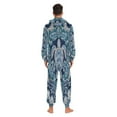 thumbnail image 7 of 1 Piece Adult Onesie Pajamas Cozy & Loose-Fit Sleepsuit Loungewear with Pockets Dark Teal Turtle Pattern XX-Large, 7 of 7